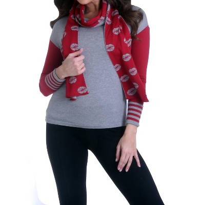 Women's Kiss Me Pullover W/ Scarf - ANGEL