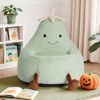 Spassway Cartoon Eggplant Bean Bag Chair with Faux Rabbit Fur Cover for Kids Memory Foam Bean Bag Sofa Reading Seats for Playroom Living Room Bedroom - 2 of 4