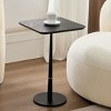 Okak Solid Wood Round Coffee Table, Mid-Century Modern Slatted Design Side Tables for Living Room & Small Spaces - 3 of 4