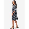 Roaman's Women's Plus Size Ultrasmooth Plus Size Boatneck Swing Dress - 4 of 4