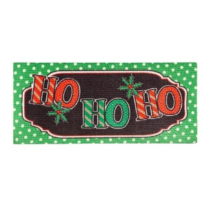 Evergreen Ho Ho Ho Sassafras Indoor Outdoor Switch Doormat 1'10"x10" Multicolored - 1 of 4