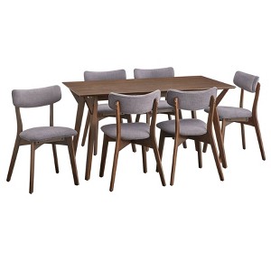 Lifestorey Cari 7Pc Mid Century Modern Dining Set - 1 of 4