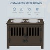 Gulches PawHut Dog Feeding Station with Storage Drawer - Elevated Bowls for Large Dogs - 4 of 4