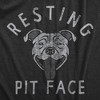 Womens Resting Pit Face T Shirt Funny Cute Pitbull Lovers Tee For Ladies - Crazy Dog Women's T Shirt - 2 of 4