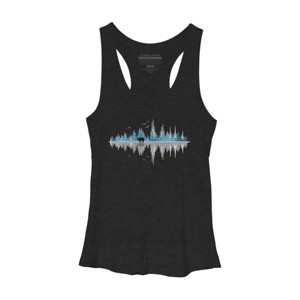 Women's Design By Humans The Sounds Of Nature - Music Sound Wave By NomAdartStudio Racerback Tank Top - 1 of 3
