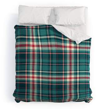 King Avenie Winter Plaid 1 Polyester Comforter + Pillow Shams Blue - Deny Designs