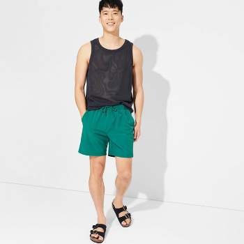 Men's Regular Fit Pull-On Shorts 6" - Original Use™ Forest Green