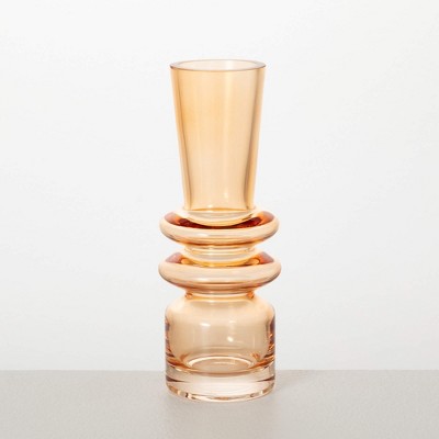 Sullivans 8" Amber Glass Vase