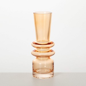 Sullivans 8" Amber Glass Vase - 1 of 4