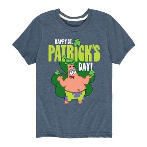 Boys' - SpongeBob Squarepants - Happy St Patricks Day Short Sleeve Graphic T-Shirt - 1 of 4