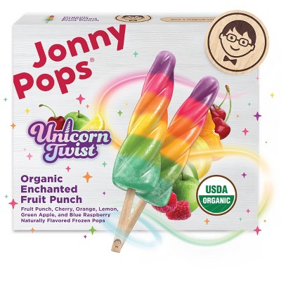 JonnyPops Unicorn Twist Organic Enchanted Fruit Punch Pops 6.72 fl oz/6ct