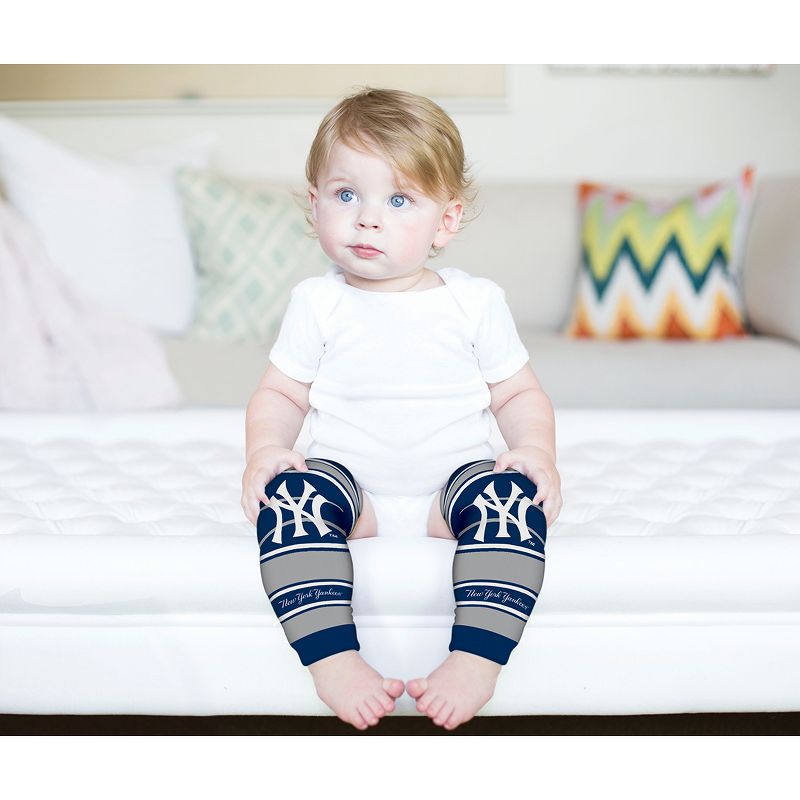 Baby Fanatic Officially Licensed Toddler & Baby Unisex Crawler Leg Warmers - MLB New York Yankees, 5 of 7