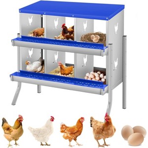 Coucheta Chicken Nesting Boxes - Available in Multiple Styles (Bracket Leg/Two-Tier/Wall Mount) & Compartments (6/8/10) for Easy Egg Collection. - 1 of 4