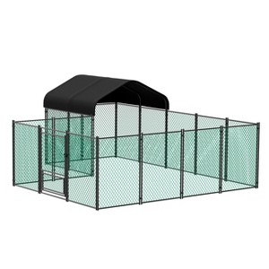 Artloge Large Heavy Duty Metal Chicken Coop Walk-In Chicken Coop Hen Run House Poultry Rabbit Cage with UV & Waterproof Cover for Outside Yard Farm - 1 of 4