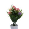 Unique Bargains Artificial Plants Carnation Flower Pot Plastic 3.74"x3.74"x12.6" 1 Pc - 4 of 4