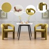QingMoon Modern Dining Chairs Set of 2, Curved Back Kitchen Chairs, Upholstered Barrel Chair, Lounge Accent Chair with 3 Legs for Living Room - 2 of 4