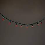 60ct LED Smooth Mini Christmas String Lights Red with Green Wire - Wondershop™