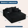 Gaomon 61'' Chaise Lounge Chair, Extra-Wide Oversized Comfy Upholstered Sofa with Pillows - 2 of 4