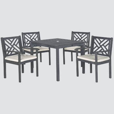 Bradbury 5pc Acacia Wood Dining Set - Gray - Safavieh