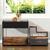 Lirago Black Vintage Cat Window Perch 47.2x19.7x25.6"-2-Tier Bunk Bed with Storage - 2 of 4