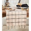 Saro Lifestyle Dining Table Runner With Checkered Design, Beige, 16