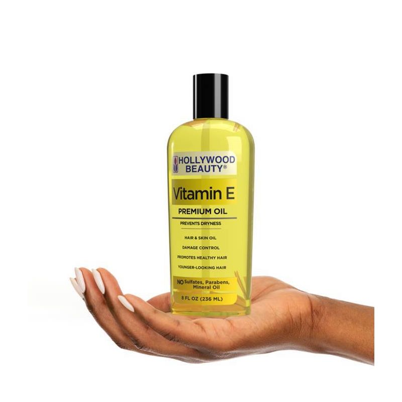 Hollywood Beauty Vitamin E Hair, Scalp and Skin Oil - 8 fl oz, 4 of 8
