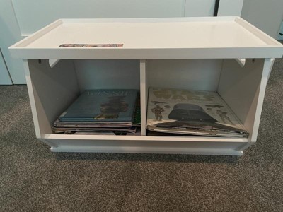 Wood Toy Storage Cubby And Kids' Bookcase White - Humble Crew : Target