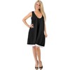 LA LEELA Women's Beachwear Swimsuit Coverups for Women Summer Swim Beach Dress Cover Ups for Swimwear Women Swimming Bathing Suit M-L Black,Solid - 3 of 4