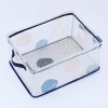 Unique Bargains Fabric Sturdy Collapsible Storage Bin with Handles for Shelves Closet 1 Pack - 3 of 4