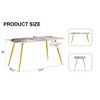 CENGHU Modern Minimalist Rectangular Dining Table for 6, Kitchen Table with Black Sintered Stone Tabletop and Golden Stripe Pattern for Kitchen - 4 of 4