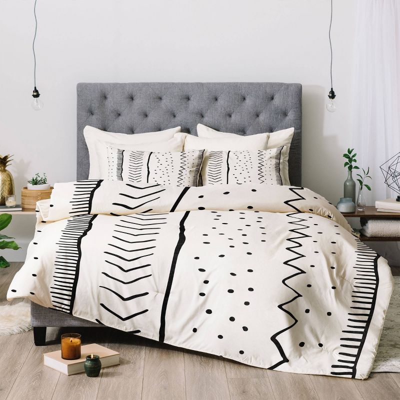 Becky Bailey Moroccan Stripe Comforter Set Black/White - Deny Designs, 3 of 8
