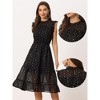 Allegra K Women's Sleeveless Smocked Waist Gilding Metallic Stars Chiffon Party Dress - 2 of 4