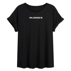 Women's - Instant Message - I'm Locked In Oversized Graphic T-Shirt - 1 of 4