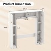 Costway Over The Toilet Storage Cabinet Double Door Bathroom Toilet Storage Organizer Natural/White - 3 of 4