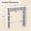 Costway Over The Toilet Storage Cabinet Double Door Bathroom Toilet Storage Organizer Natural/White - image 3 of 4