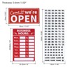 Unique Bargains PVC Self-Adhesive Waterproof Store Shop Business Hour Sign 1 Set - 2 of 4