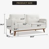 Modern sofa,Comfy  Seat Couches for Living Room, 2 Seater Deep Seat Couch,Fleece Upholstered Couches for Small Space - 2 of 4