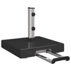 vidaXL Wheeled Parasol Base with Handle Gray Granite 64 lbs Square - 2 of 4
