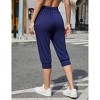 Womens Capri Sweatpants Soft Knit Athletic Pants Drawstring Jogger Pants Yoga Pants - 2 of 4