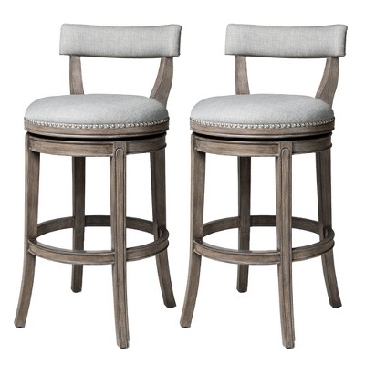 Maven Lane Alexander Rotating Low Back Kitchen Stool, Set of 2