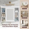 35'' x 28'' Wall Mounted Bathroom Medicine Cabinet with Mirror Door, Modern Storage Cabinet with 6 Open Shelves - 2 of 4