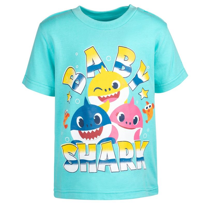Pinkfong Mommy Shark Daddy Shark Baby Shark 3 Pack Graphic T-Shirts , 2 of 8