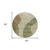 Beige And Chocolate Abstract Washable Indoor Outdoor Area Rug - 3 of 4