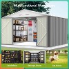 10x8FT Metal Outdoor Storage Shed, Large Steel Multipurpose Yard with Sloped Roof and Door Lock Design for Organizing Tools & Equipment in Yard,Garden - 3 of 4