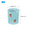 Unique Bargains Plastic Carrot Decor Decorative Large-capacity Pencils Holder Blue 3.1x3.1x3.9 Inch - 2 of 4