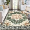TackView Machine Washable Area Rug, Non Slip Backing Rugs Boho Vintage Foldable Stain Resistant Indoor Carpet for Bedroom Living Room - 2 of 4