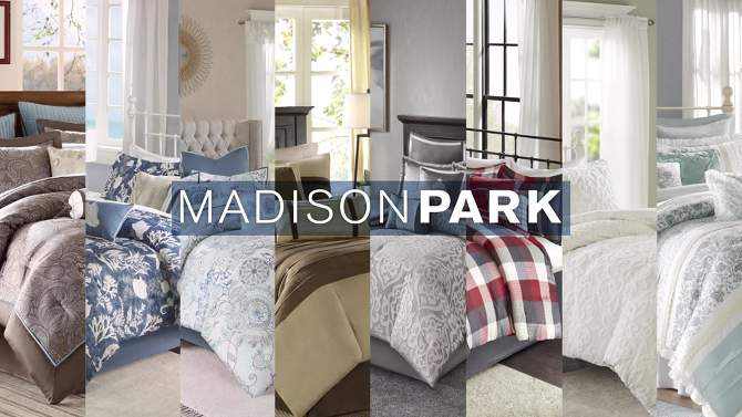 Madison Park 7pc Ocean View Cotton Sateen Comforter Set Aqua, 2 of 13, play video