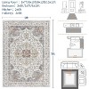 Acekool Washable Area Rug, Non-Slip Vintage Floral Carpet, Retro Machine Washable Floor Mat for Living Room, Bedroom, Entryway - 2 of 4