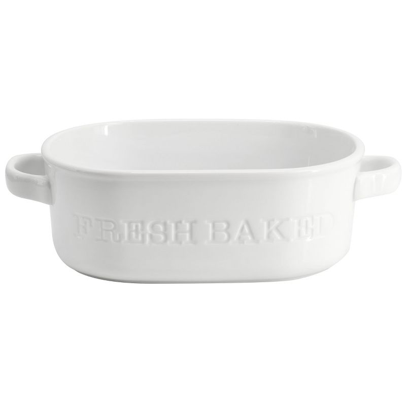 Our Table Simply White 10 Inch 36 Ounce Porcelain Oval Baker Dish in White, 1 of 6