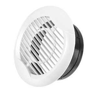 Unique Bargains ABS Plastic Adjustable Round with Screen Home Office Air Vent Cover - 1 of 4
